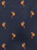 Colorata Red Panda Necktie X Navy Fine Pattern Silk Jacquard Animal Gift Present [COLORATA] (145 8.5cm / / / 100% / Weave)