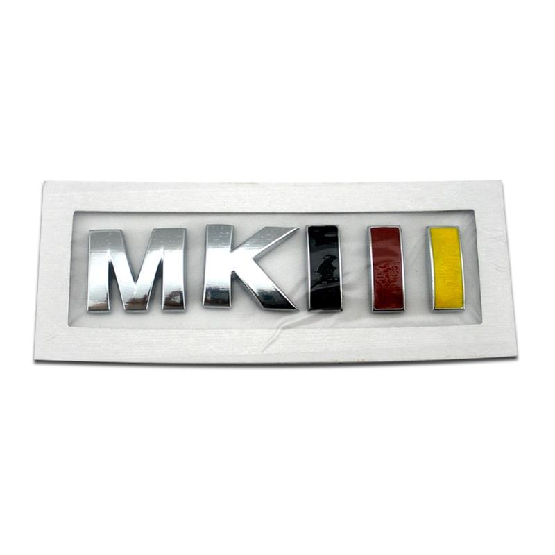 OEM Service MKIII Grill Emblem 2.0V 2.4T 2.6T Plastic Chrome Badge 3D Car Logo Mk3 Car Trunk Sticker For Volkswagen