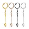 Glitter for Filling Vials with Salts Mini Crown Necklace Key Ring Spoon Keychain Teaspoon Pendant