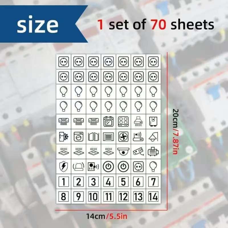 Наклейки для електричних панелей, етикетки, наклейки, кастомізовані, для точного маркування схем, ідентифікація електричних панелей