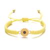 Adjustable Colorful Woven Daisy Bracelet for Men And Women Handmade Sunflower Bracelet for Couples Best Friends Graduation Gift