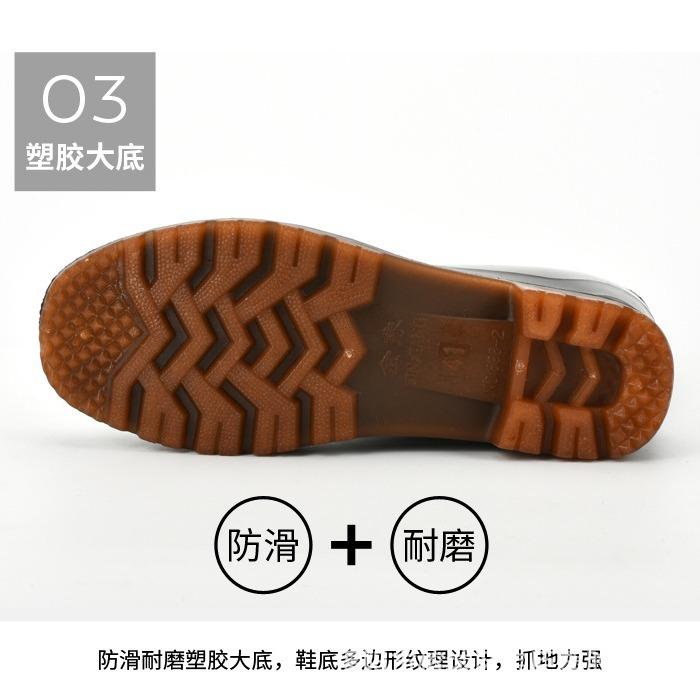 Water Shoes High Tube Rain Shoes Men's Medium Tube Beef Tendon Thick-soled Rain Boots Rubber Shoes