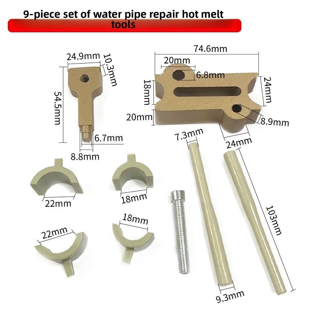 Outil de Fusion à Chaud pour Réparation de Tuyaux d'Eau Réparation de Fuites Étanche Patch pour Trou Scellement de Trou Machine à Souder Plastique PPR