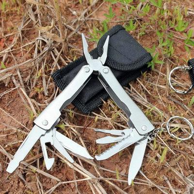 1Pc Stainless Steel Multi-functional Mini Folding Pliers, Portable Outdoor Tool