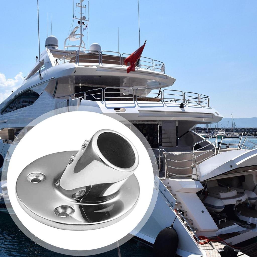 Boat Handrail Fitting 60 Degree Round Base High Performance Practical Spare Parts Premium Sturdy