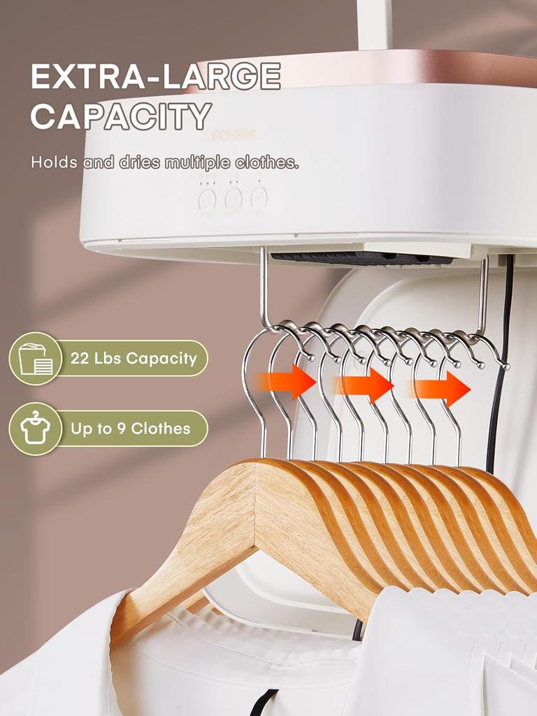 Portable Mini Clothes Dryer with Timer & Dry Bag for Travel, Apartment, RV, Dorm – Lightweight, Compact, for Underwear, Baby Clo