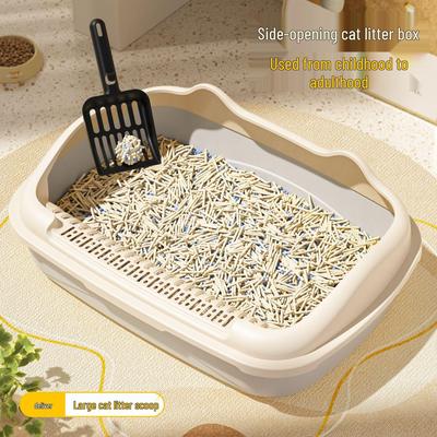 Lettiera per gatti semi-chiusa extra-large con apertura laterale