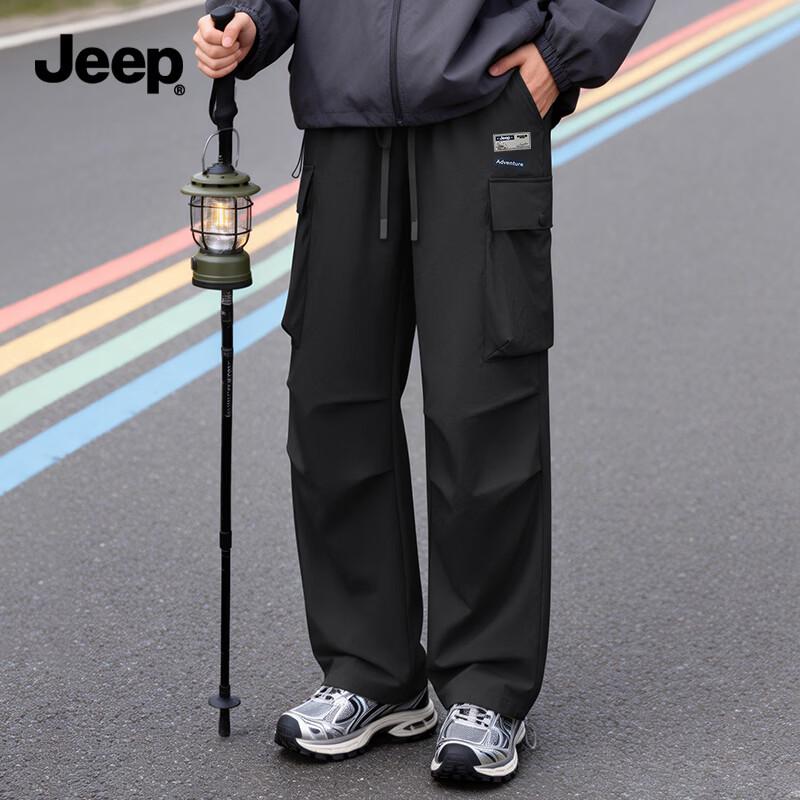 JEEP Men's Summer Loose Fit Breathable Casual Cargo Pants