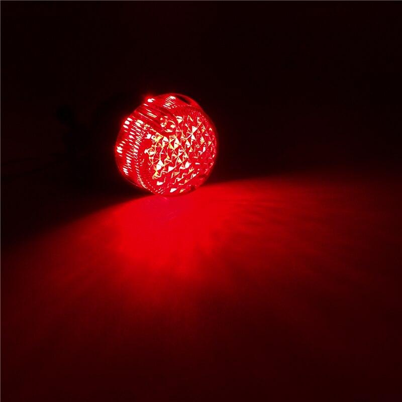 Fanale Posteriore Moto Rosso Con Luce Stop, Per Bobber Chopper, 12V, Staffa In Metallo