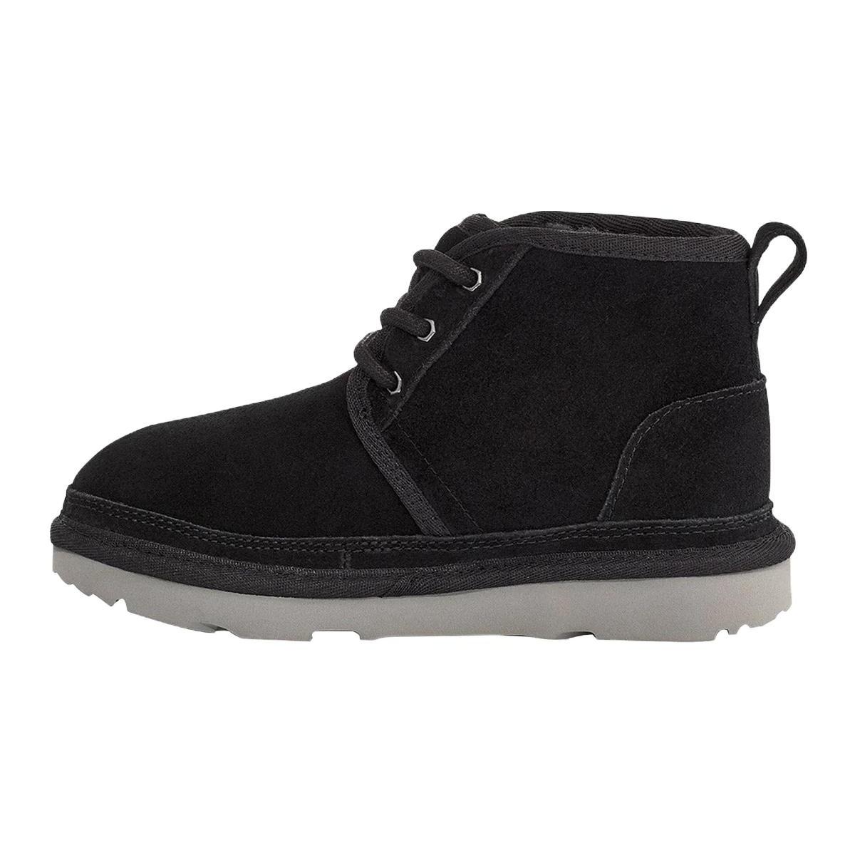 (GS) UGG Neumel Graphic Boot Black Grey Suede Kids 1130787K-BGSD EU 35