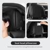 AAAFR1 Car Logo Headrest Cover Suede Perforated Breathable Head Pillowcase Pads For KIA Cerato Proceed Venga Stonic Picanto Sorento
