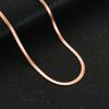 2/3/4/5mm Wide Women Stainless Steel Flat Blade Chain Necklace for Men Trendy Accessories Neck Choker Jewelry Gift