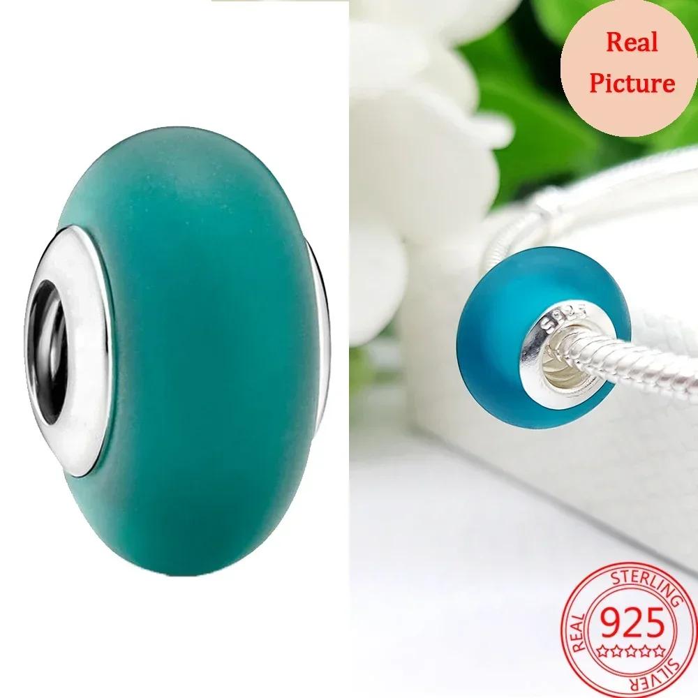 Perles en Verre de Murano Colorées Breloque Vague en Verre Perles en Verre Ondulé Charms S'adaptent aux Bracelets de Marque Bijoux en Cuivre pour Femmes Cadeau