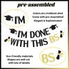 I'm Done With This BS Banner - Congrats Bachelor Grad Party Banner, Bachelor's Degree Graduation Party Decorations Black Glitter