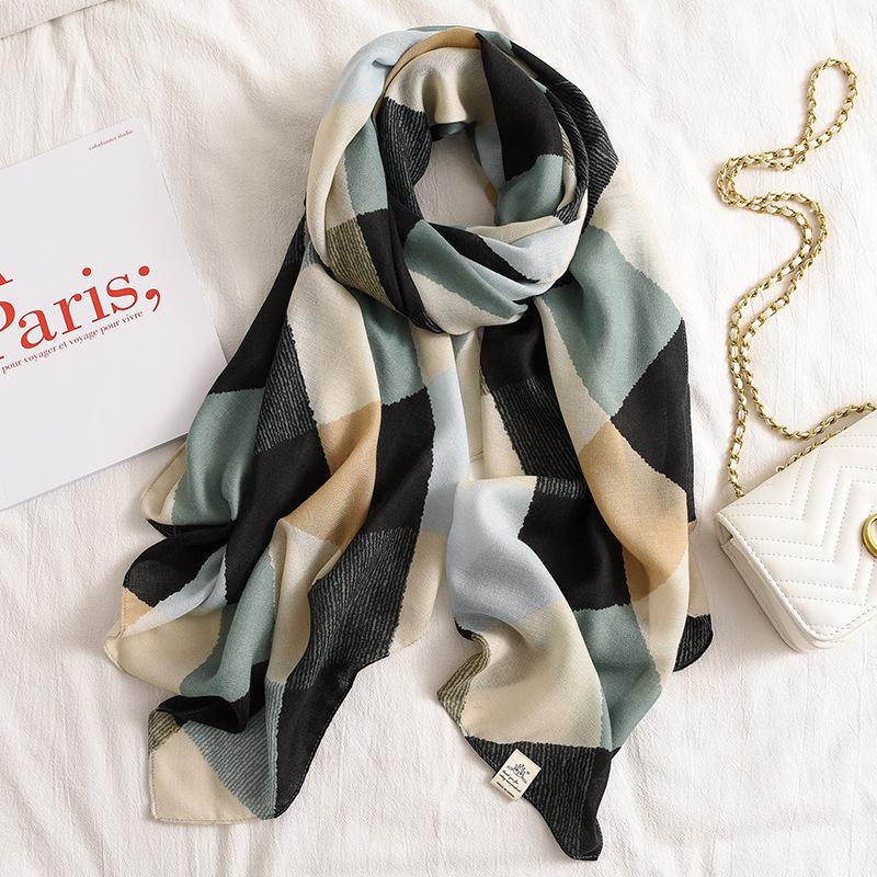 New Women Cotton Scarf Winter Warm Neck Shawls and Wraps Blanket Scarfs Hijabs Headband Pashmina Female Store Foulard