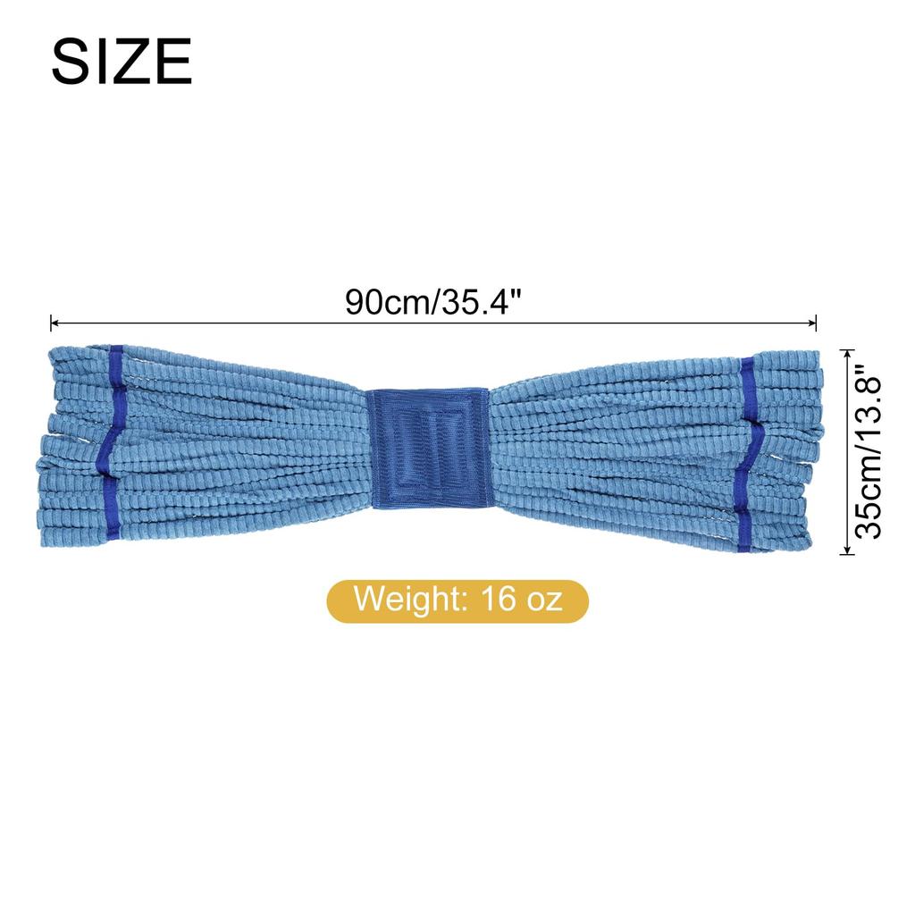 uxcell Commercial Mop Head Replacement Absorbent Microfiber Mop Floor Cleaning Mop Head for Home and Industrial 16 Oz 90 cm Blue Wet/Dry