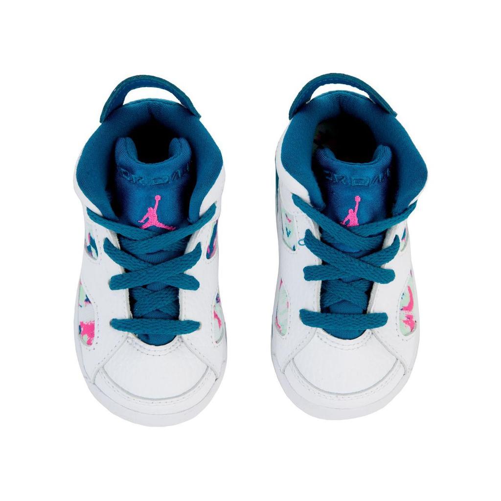 New Jordan 6 Retro White Laser Fuchsia Green Abyss TD 645127-153