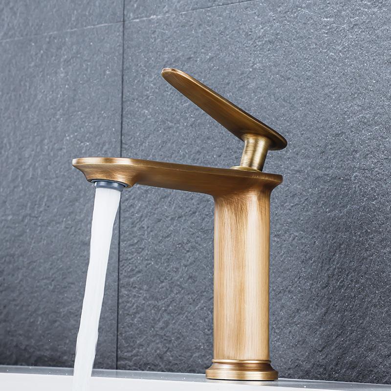 Northern Europe Basin Faucet Hot Cold Mixers Taps Deck Mount Bathroom Sink Faucets Single Handle White Black Gold