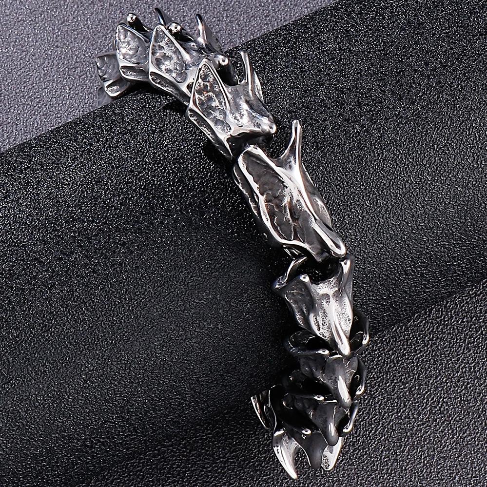 Massive 16MM Wide Dragon Spine Chain Bracelet for Man 316l Stainless Steel Bracelets Viking Punk Jewelry Gothic Men's Gifts