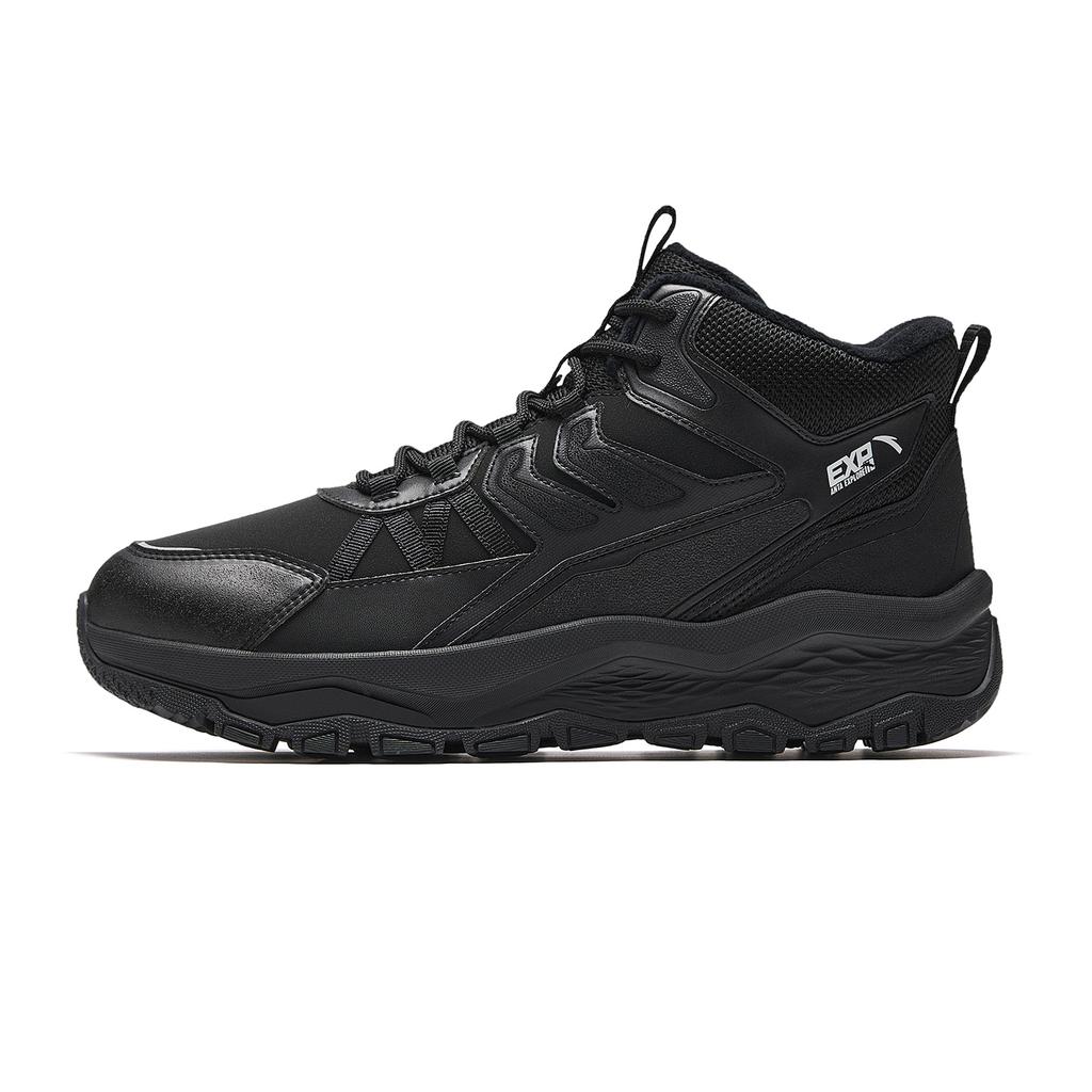 Anta Mountain Exploration Cushioning Abrasion Resistant Thermal High top Casual Shoes Men's Basic Black 912548925-4