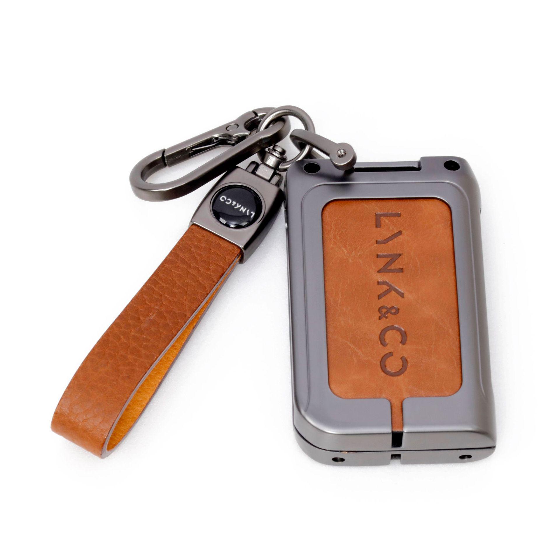 

New Genuine Leather Alloy Key Case for Lynk & Co Models 01, 03, 05, 06