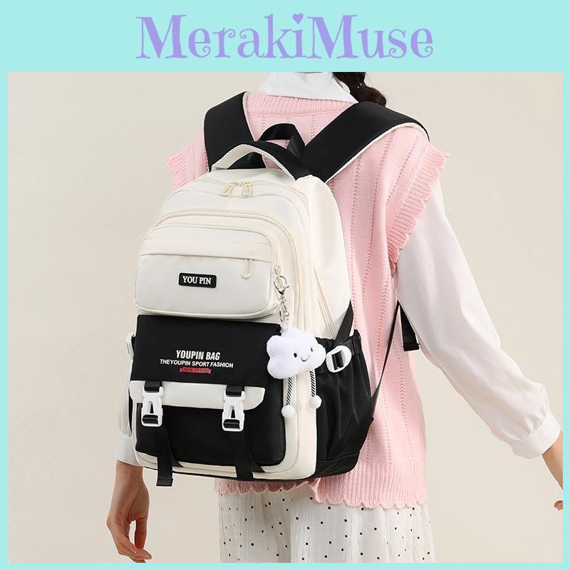 Letter Backpack Printed Large Capacity Anti Splashing Water Student Schoolbag