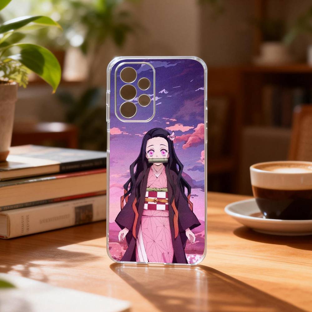 

De-mon N-Nezuko K-Kamado S-Slay-er Phone Case For Samsung S25,S24,S21,S22,S23,S30,Ultra,S20,Plus,Fe Transparent Cover Samsung S25Plus