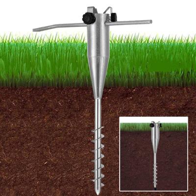 Yousheng Patio Umbrella Holder Screw-in Stake Heavy Duty Weather-proof Outdoor Beach Sand Yard Lawn Umbrella Stand Parasol Base Ground Spike