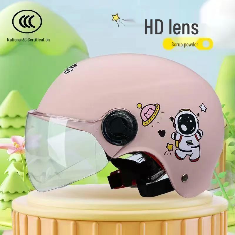 

3C Certified Unisex Kids Cartoon Half Helmet for Electric Motorcycles - Summer Safety & Sun Protection See Details