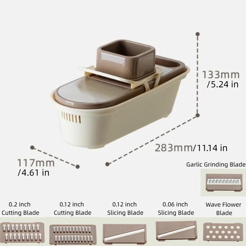 Manual Vegetable Cutter with Hand Protector Vegetable Slice Efficient Cucumber Slicer Home Cooking