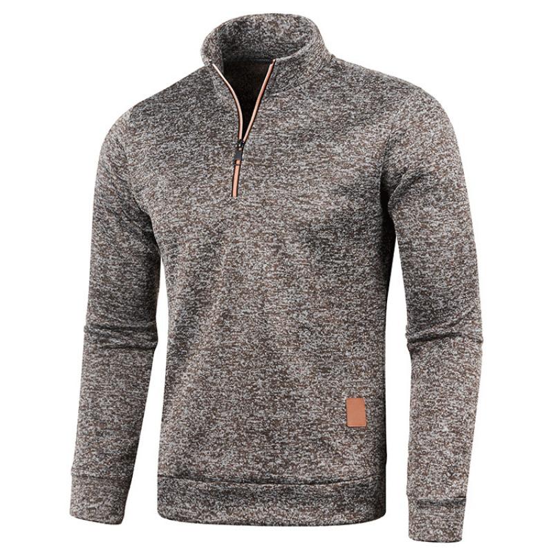 Men S Half Zip Long Sleeve Pullover Sweater Casual Loose Fit
