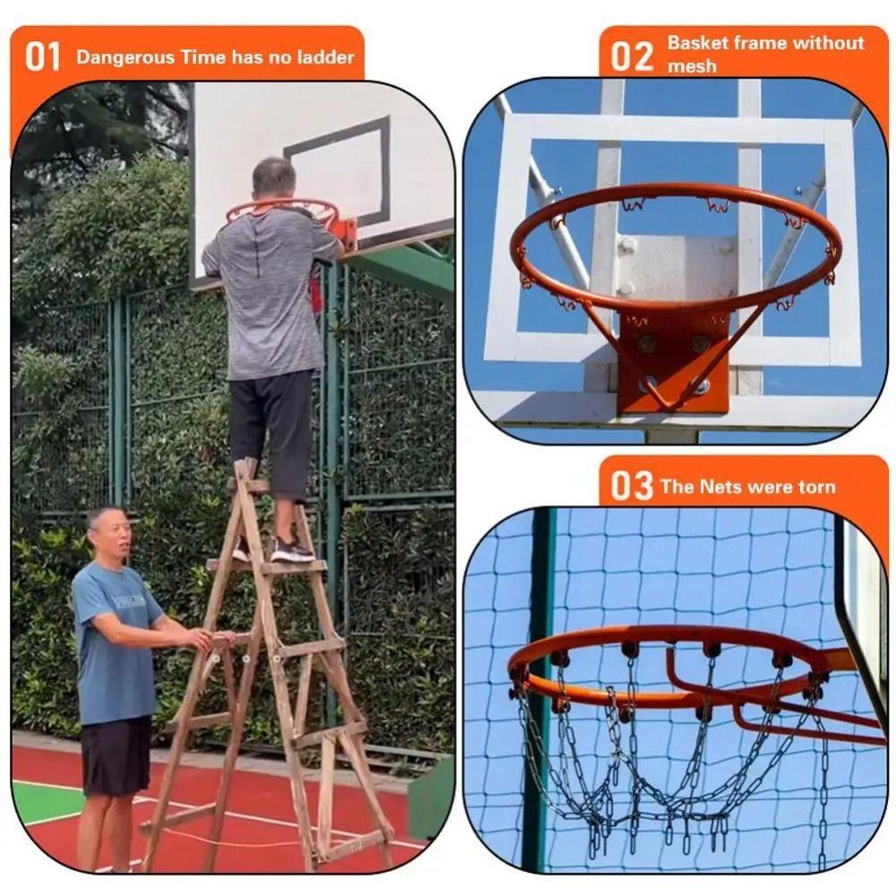 Langlebige Ersatzringe Abnehmbares Basketballnetz Ersatz Outdoor