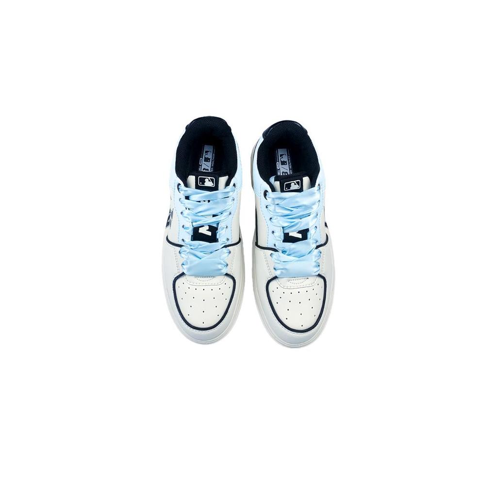 MLB New York Yankees Wear Resistant And Lightweight Low Top Skateboard Shoes Unisex White 3ASXCA12N-50WHS(Team47-MLB)