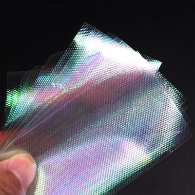Bimoo 10 Stück/20 Stück geprägte Kunststoff-Regenbogenfischhaut für Sabiki Rig Fliegenbinden Streamer Fliegenbindematerial