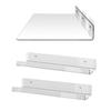 Space Saver Acrylic Clear Rack with Stickers Floating Bookshelves Storage Shelf  Bathroom