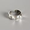 3Pcs Silver Color Geometric Rhombus Rings For Women Couples Classic Trendy Vintage Personality Party Jewelry Gifts