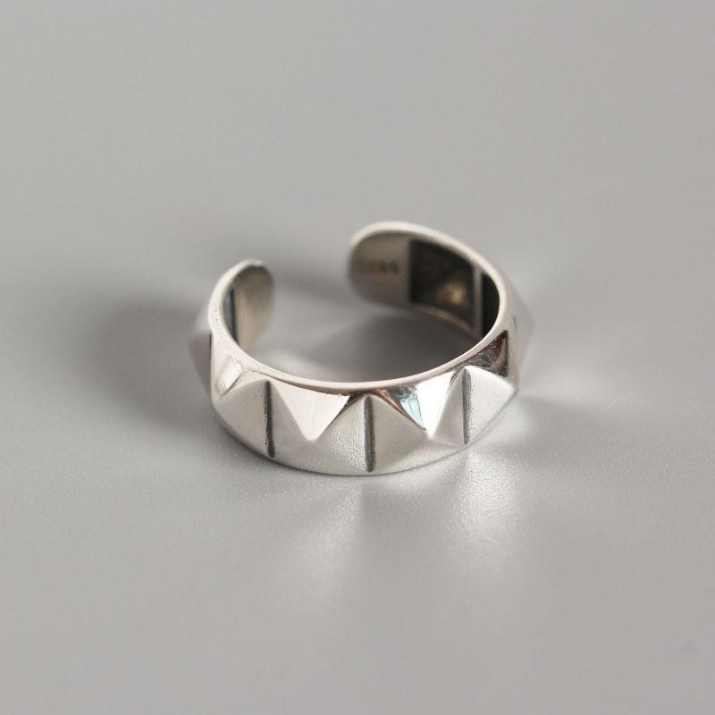 

3Pcs Silver Color Geometric Rhombus Rings For Women Couples Classic Trendy Vintage Personality Party Jewelry Gifts A1