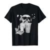 Funny Shih Tzu Drinking Iced Coffee Dog Lovers Meme Graphic Tshirt For Men Women 100 Cotton T Shirts Short Sleeve Tops 04063
