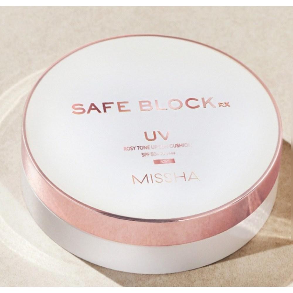 MISSHA Safe Block RX Rosy Tone Up Sun Cushion SPF50+ PA++++, 12g, 1 piece