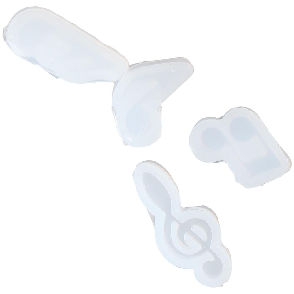 4pcs White Musical Note Silicone  Mould Silicone Music Note Silicone Freshie Mould  Candle