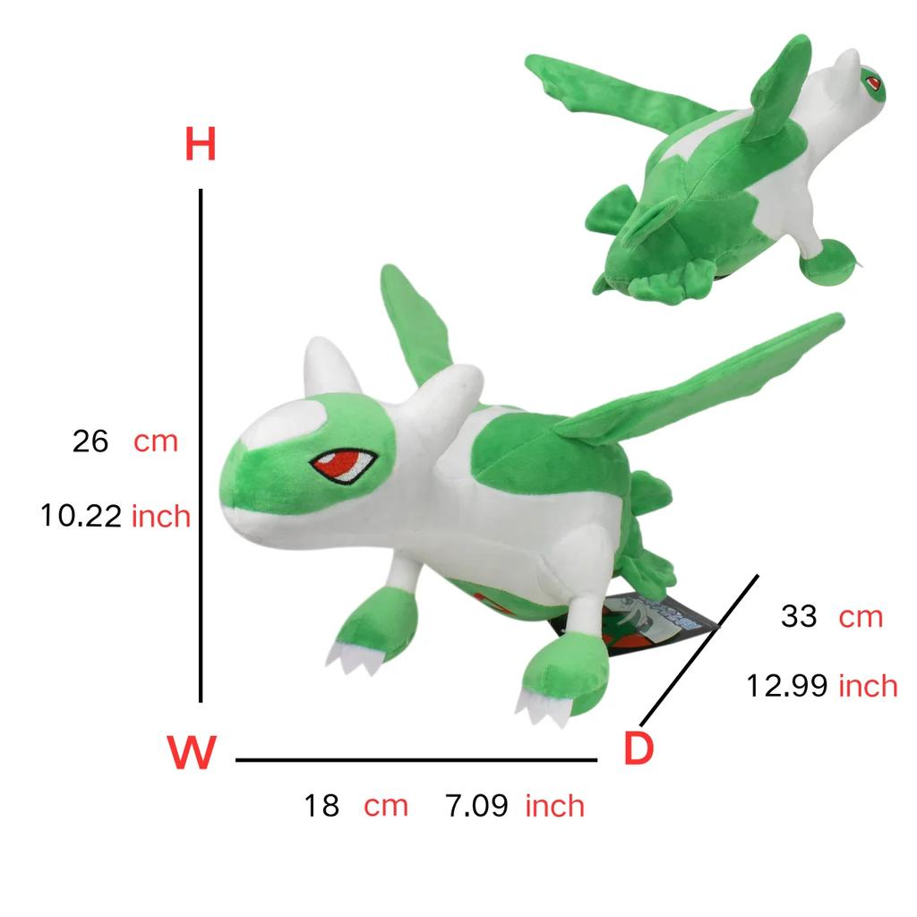 Pokemon Plush Toy Mega Charizard X Y Rayquaza Latias Latios Lapras Alolan Vulpix Ninetales Dragonair Garchomp Anime Plush Doll