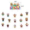 40PCS New Dog Birthday Party Supplies Includes Cake Toppers Balloons Dog Banners