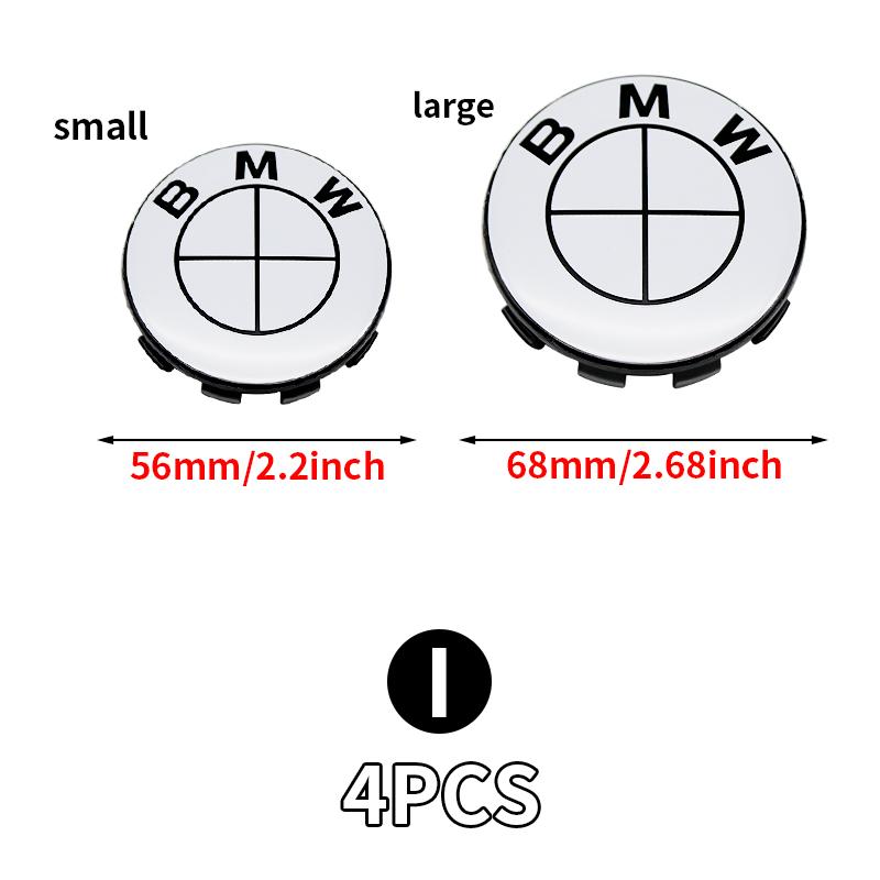 4 Stück 56mm 68mm Felgendeckel für BMW 50. Jubiläum M Power Karbonfaser Felgennabe Emblem Abzeichen E46 E90 F10 F30 G20 X5