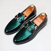 Herren Freizeitschuhe aus Leder, modische Patchwork-Party- und Hochzeitsschuhe, Halbschuhe, Mokassins für Herren, Slip-On, leicht, bequem, zum Fahren