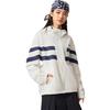 Li Ning Color Block Zipper Hooded Casual Loose Sports Windbreaker Men Outerwear Off-White Deep-Navy AFDV701-4