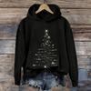 Ladies' Christmas Printed Casual Long Sleeved Round Neck Sports Hoodie Top