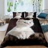 Cat Duvet Cover Set Pet Cats Pattern Twin Bedding Set Cute Kitten For Boys Polyester Mysterious Black Cat King Size Quilt Cover