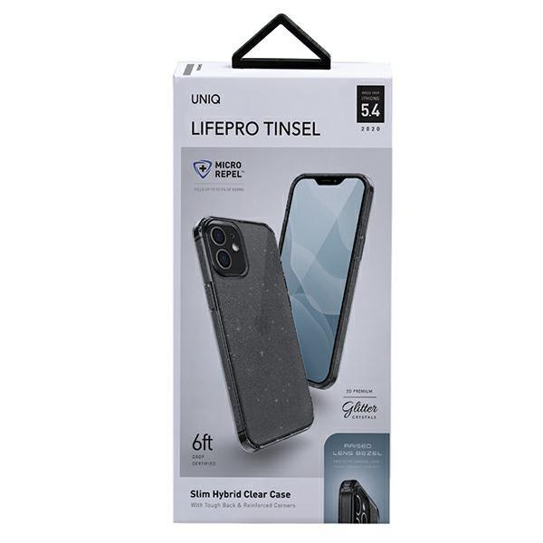 UNIQ LifePro Tinsel iPhone 12 Mini Case 5.4" Black/vapor Smoke