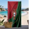 Portugal Fußball Print Strandtuch Schnelltrocknend Super Saugfähig Weiches Badetuch für Schwimmen Strand Reisen Fan Souvenir Geschenk