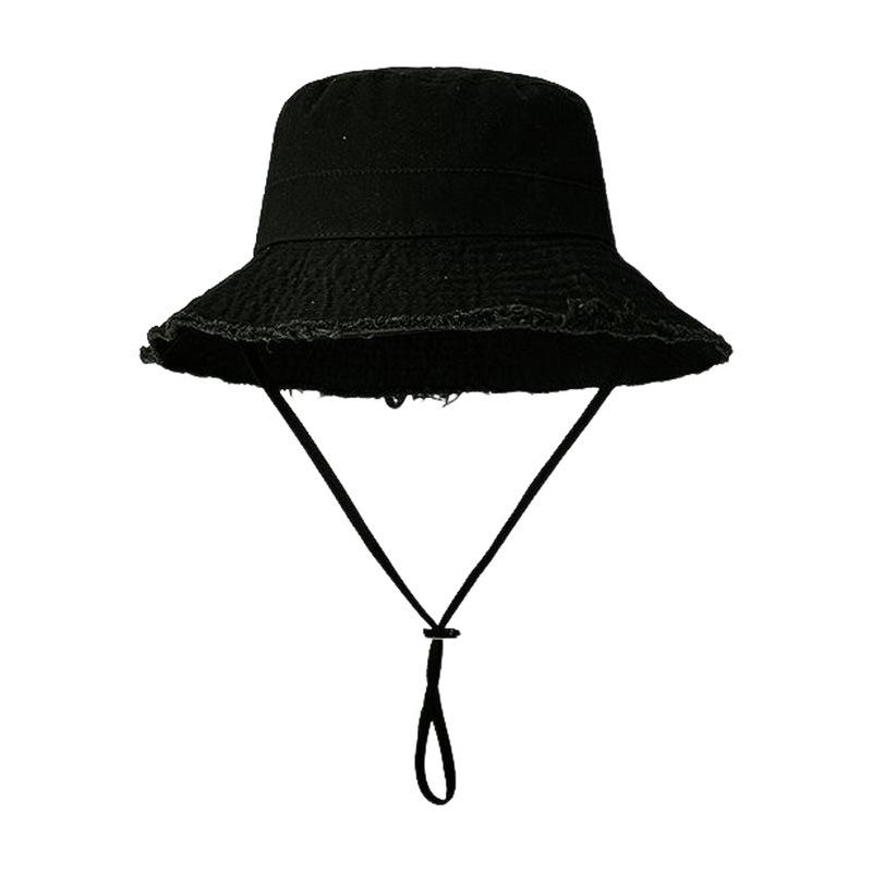 HyunA Fur-Edged Washed Cotton Fisherman Bucket Hat for Women - Trendy, Stylish Sun Hat for Shopping & Travel